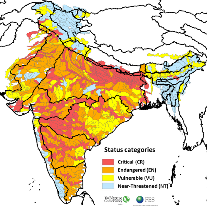 (Map Source: The Nature Conservancy (TNC), India and The Foundation for Ecological Security (FES))