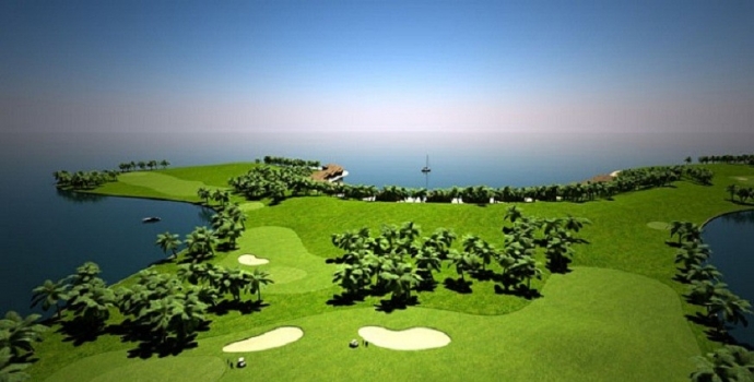 Golf course in Maldives