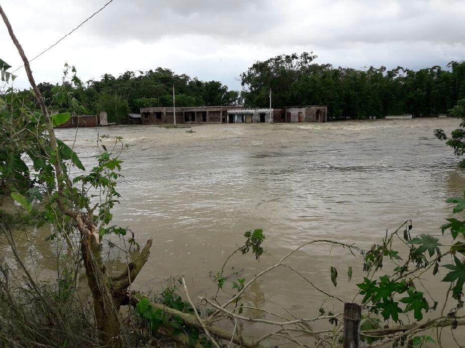 A submerged area in Supaul district in Bihar. (Photo by Ranjan Kumar)