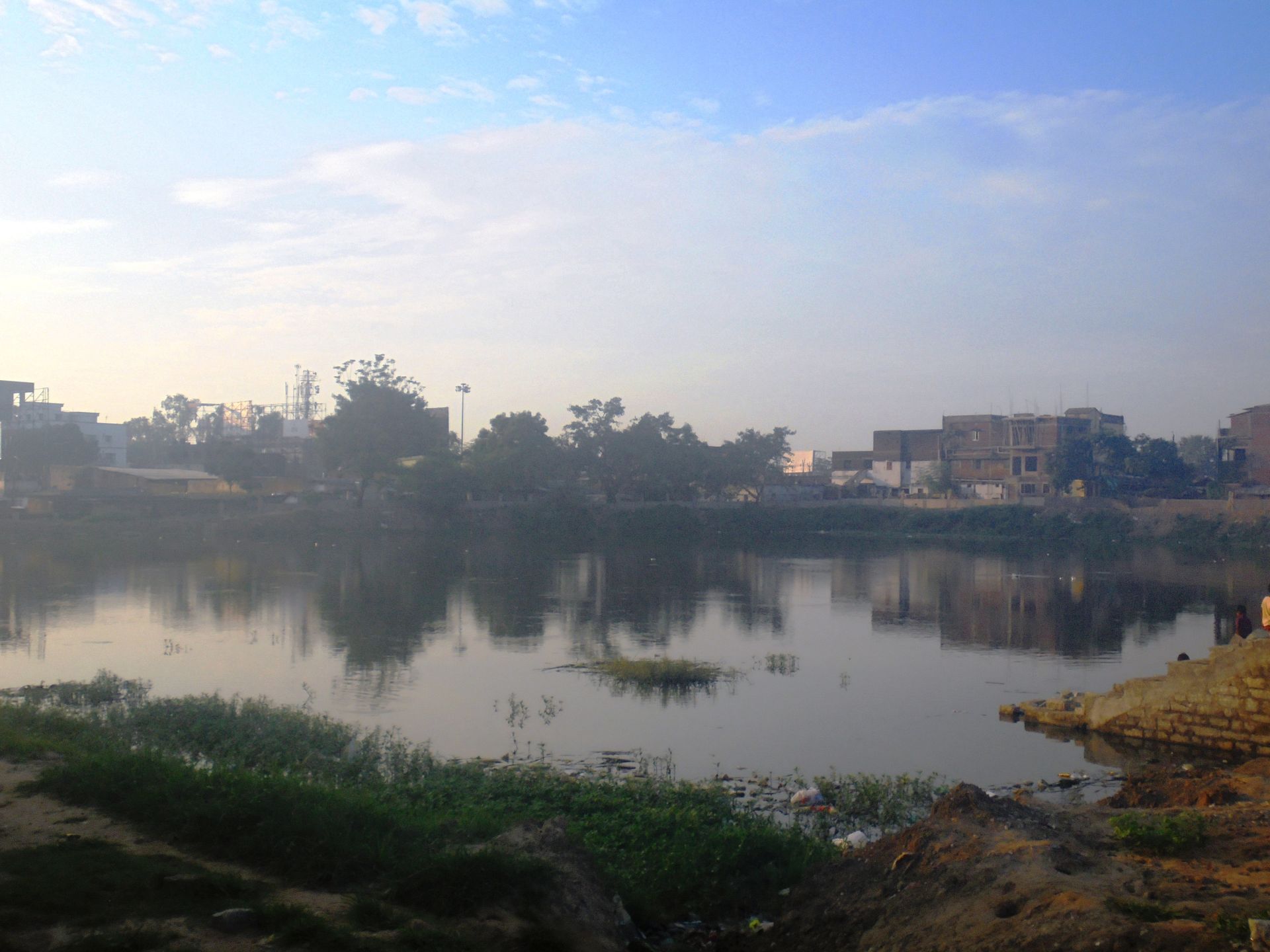The city’s water bodies like Arghoda talab are dirty, clogged with plastic, garbage and sewage.