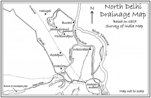 North Delhi's Drainage Map