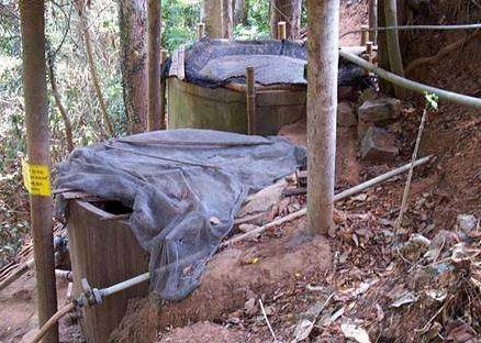 Gobar gas unit receiving the cow dung
