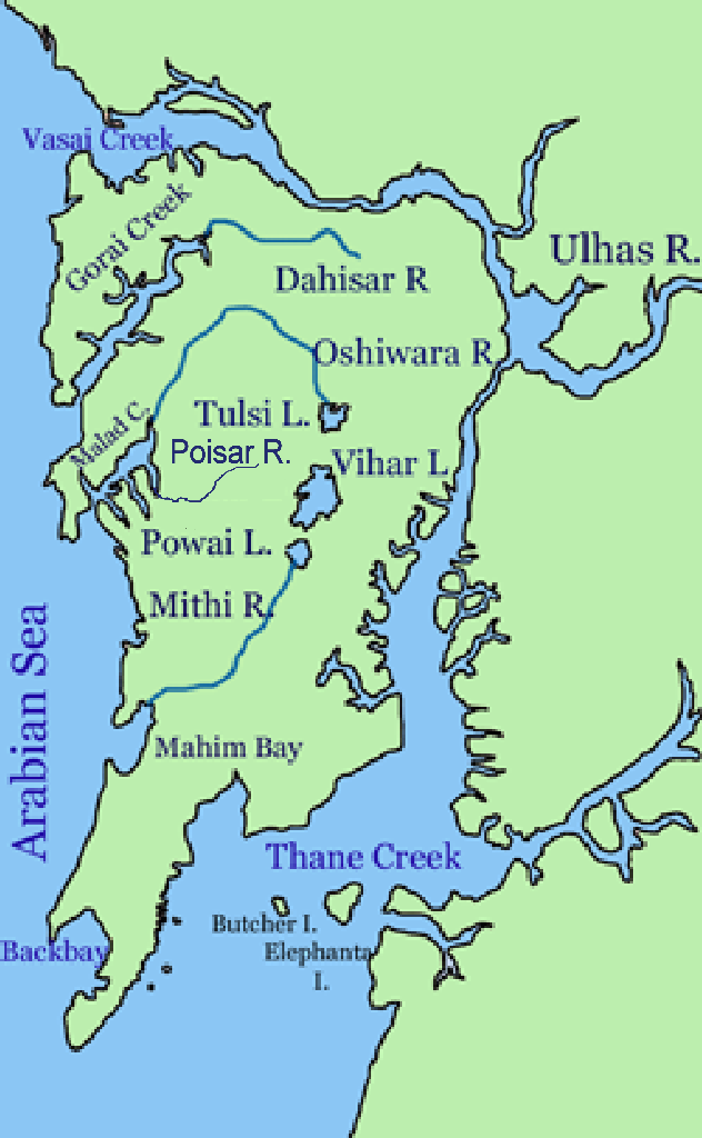 Map showing Mithi River