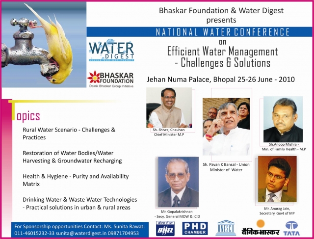 National Conference On Water; 25-26 June-2010
