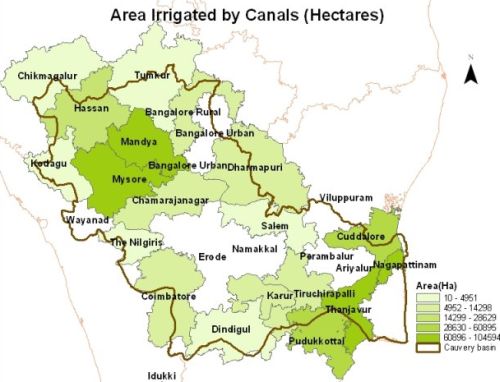 Area Irrigated by Canals(Hectares)