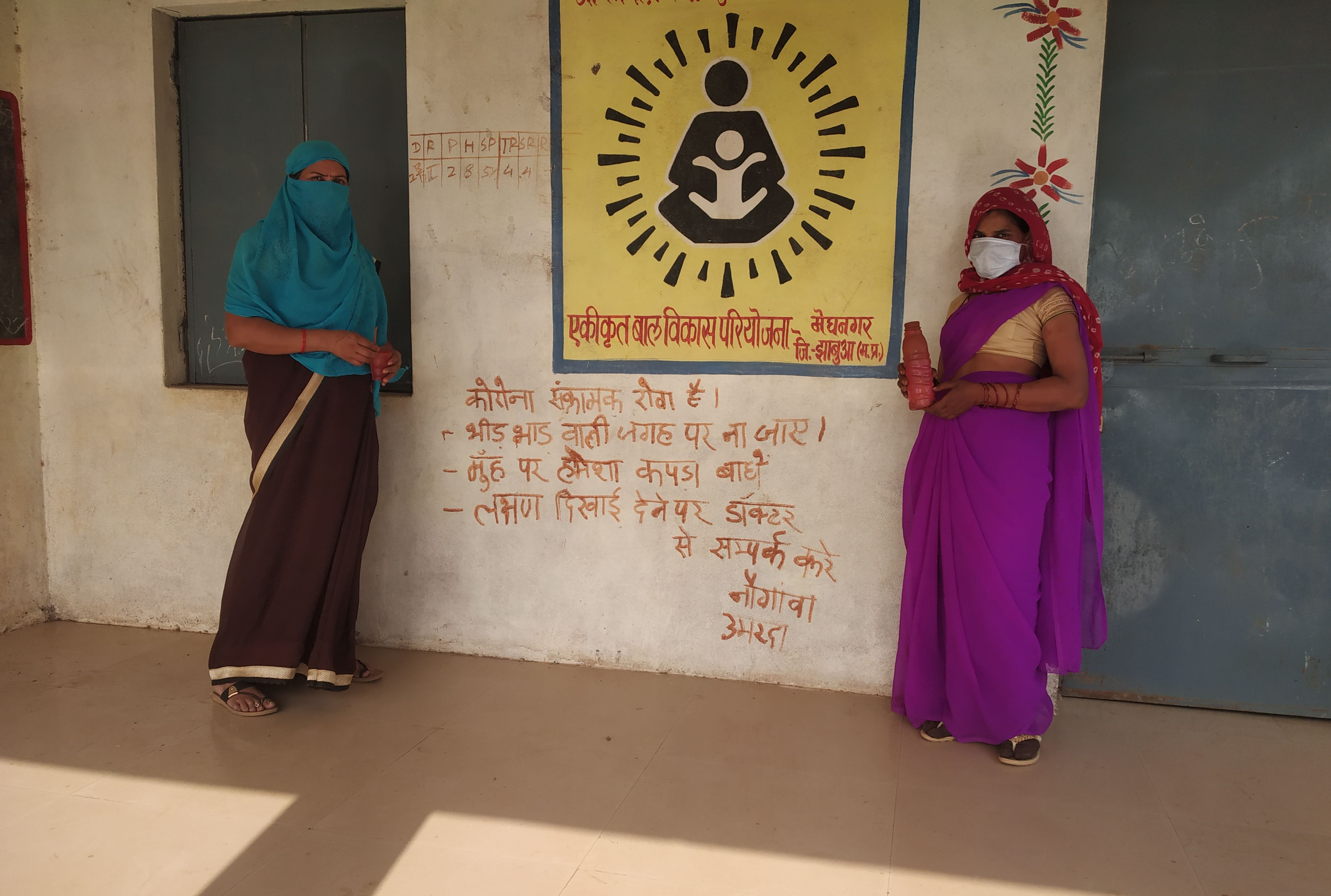 ANM and ASHA workers in the villages are informing the people on protocols that must be followed to prevent spread of infection (Image: INREM)