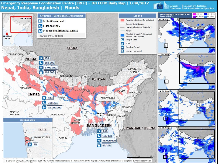 Emergency response coordination centre - DG ECHO Map, 01/09/2017