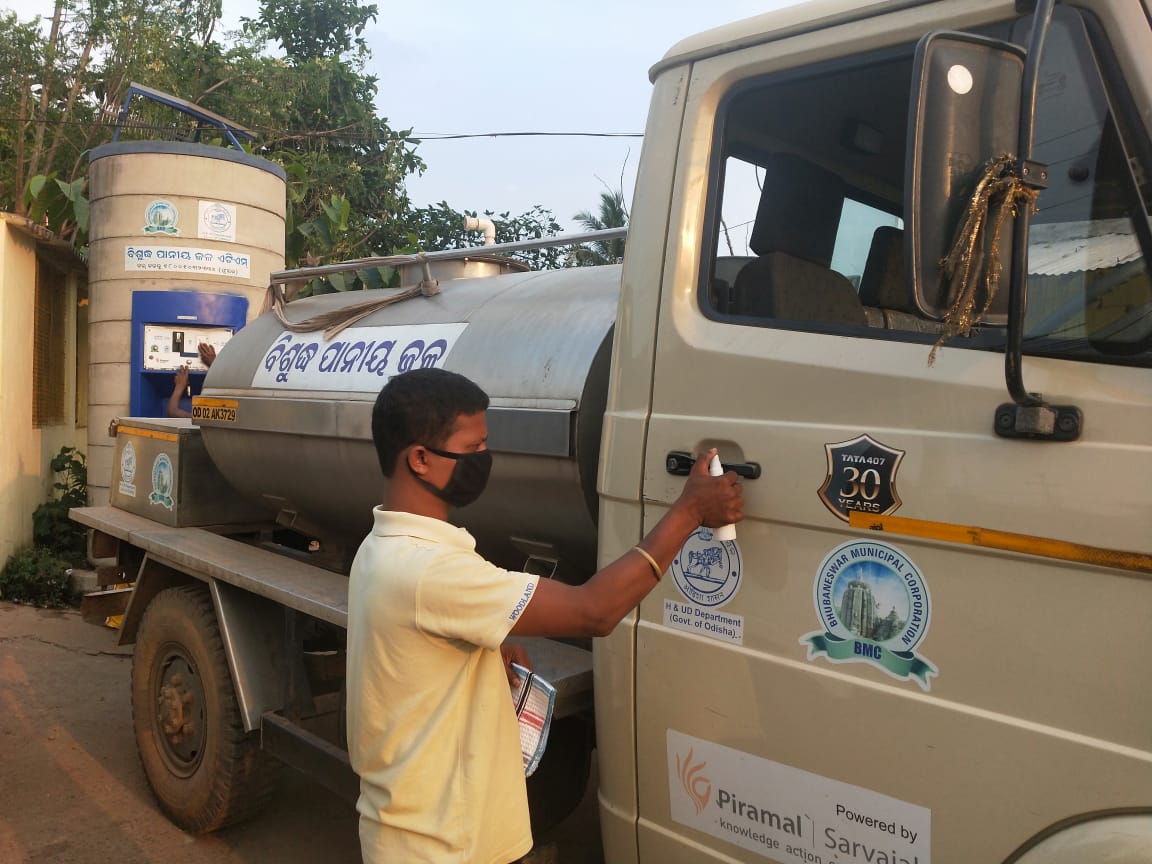 Safe water in the time of covid epidemic (Image Source: Piramal Sarvajal Foundation)