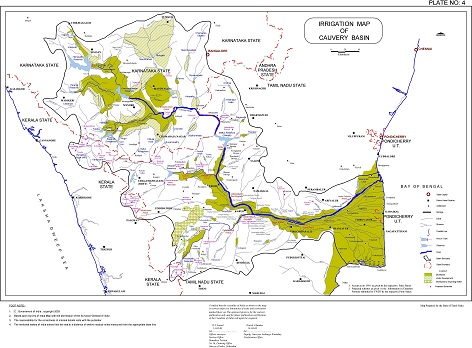 Irrigation map of Cauvery basin