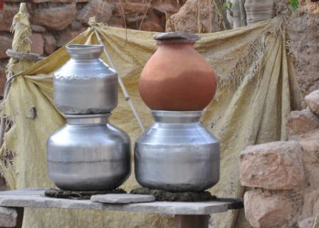rural household saving water at home