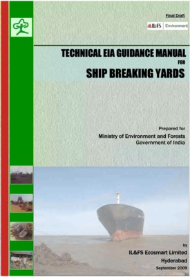 cover page of the EIA guidance manual-ship breaking yards