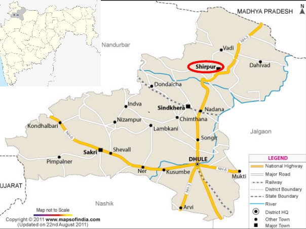 Location of Shirpur 