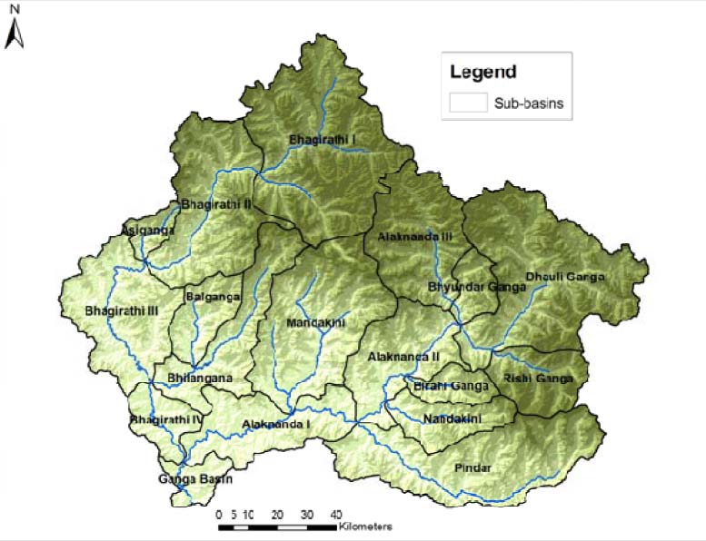 Sub-basins Alaknanda and Bhagirathi