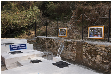 Sump fitted with a solar submersible pump pushes water against gravity (Source: Vinod Kothari)