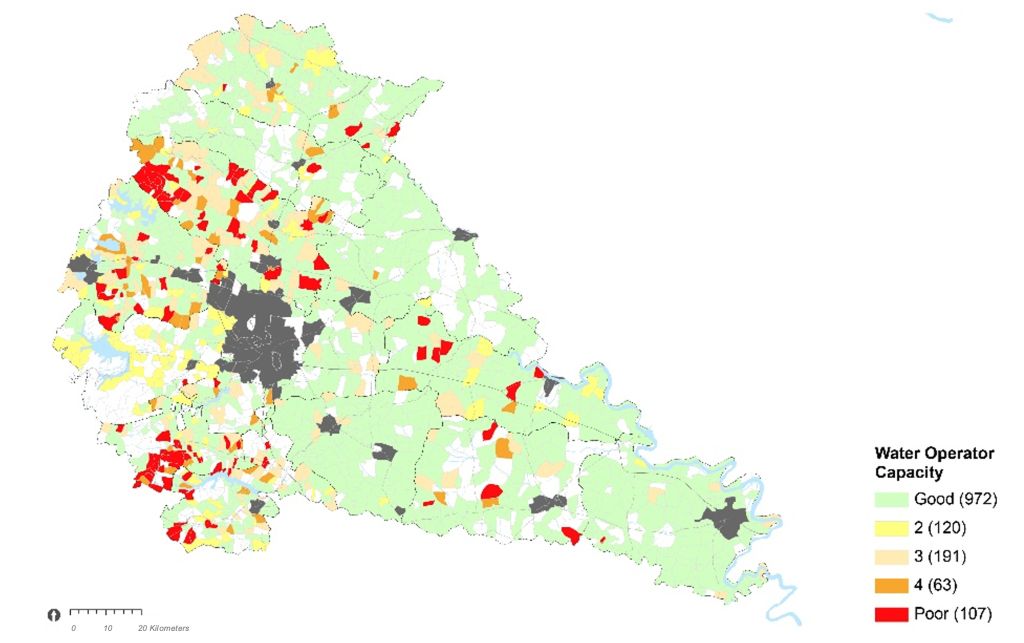 Fig: Water operator (Valveman) capacity, Green = Good