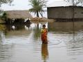 Woman trying to reach home during Cyclone Aila in 2009 (Image: Anil Gulati, India Water Portal Flickr)