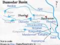 Damodar river besin map