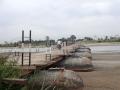 The only connection of the island with mainland is through a pontoon bridge which the Public Works Department removes as the water level rises during monsoon.