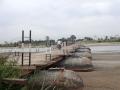 The only connection of the island with mainland is through a pontoon bridge which the Public Works Department removes as the water level rises during monsoon. 