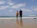 The prime ministers of the two countries, Netanyahu and Modi at Olga beach to attend a demonstration of Israeli mobile water desalination technology. 06/07/2017 Photographer- Kobi Gideon/ GPO