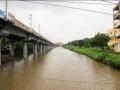 Elevated MRTS rail line right on the canal in Adyar (Image: Seetha Gopalakrishnan, IWP)