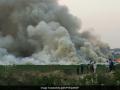 Bellandur lake on fire. (Source: NDTV)