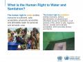 Definitions of the human rights to water and sanitation (Source: SIWI)