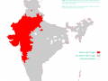 Drought map of India, 1918