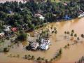 An aeriel view of the flooded locality of Aluva after heavy rains in Kerala. (Source: India TV)