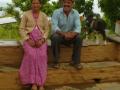 Sudha and Bhuvan at their home in Gauna village