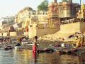 Varanasi 'ghats' on the bank of Ganga river (Source: Wikipedia)