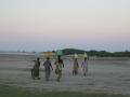 Women walk long distances to fetch water 