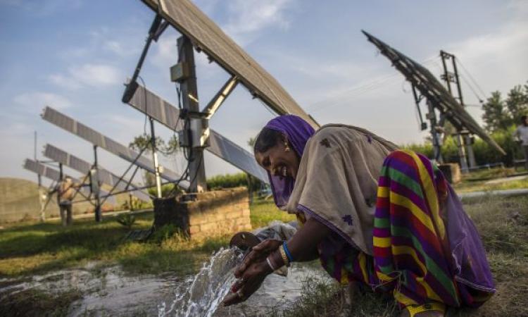 Solar power has huge potential for application in the agriculture sector, especially in the irrigation space. (Image: IWMI)