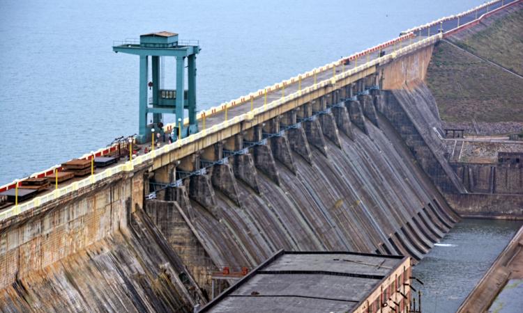 Hirakud Dam is the longest dam in India (Image: India Water Portal)