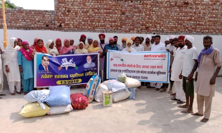 ActionAid provides relief as the flood situation in north India wreaked havoc on the lives and livelihoods of people (Image: ActionAid Association) 