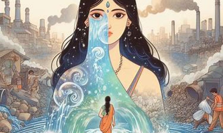 पावन गंगा मानवीय गतिविधियों से प्रदूषित