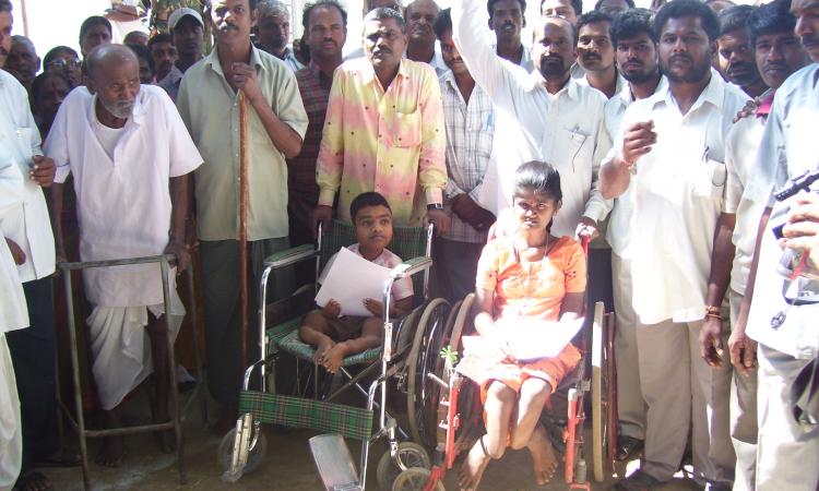 The physically challenged people fight for their rights- clean and safe drinking water (Image: India Water Portal Flickr)
