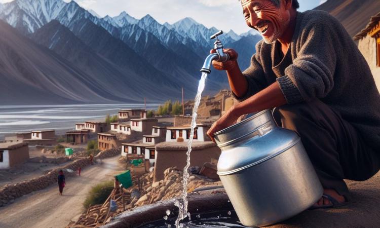 लद्दाख में जल जीवन माह' अभियान की शुरुआत