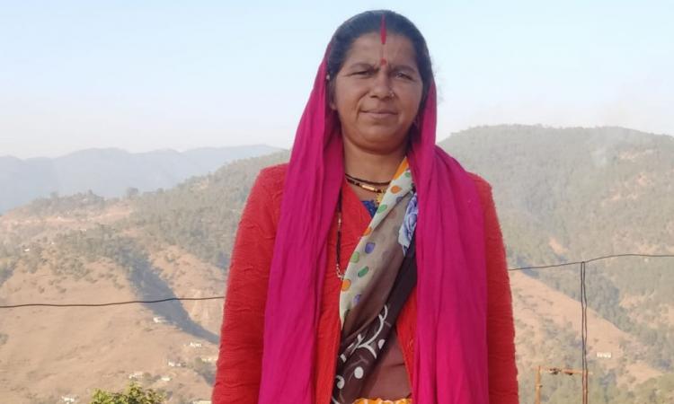 Janki Devi takes the lead in springshed management (Image: Anita Sharma)