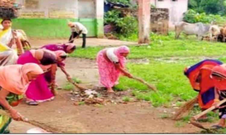 गांवों में स्वच्छता अभियान 