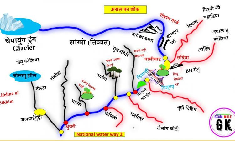 ब्रह्मपुत्र रिवर सिस्टम (साभार - विकिपीडिया)
