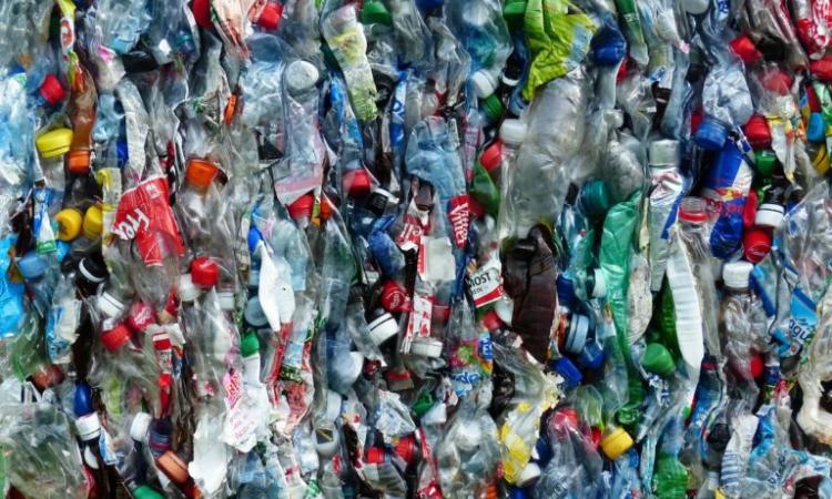 रीसाइक्लिंग के लिए तैयार प्लास्टिक की बोतलें। साभार - पिक्साबे, फोटो - हंस ब्रैक्समीयर