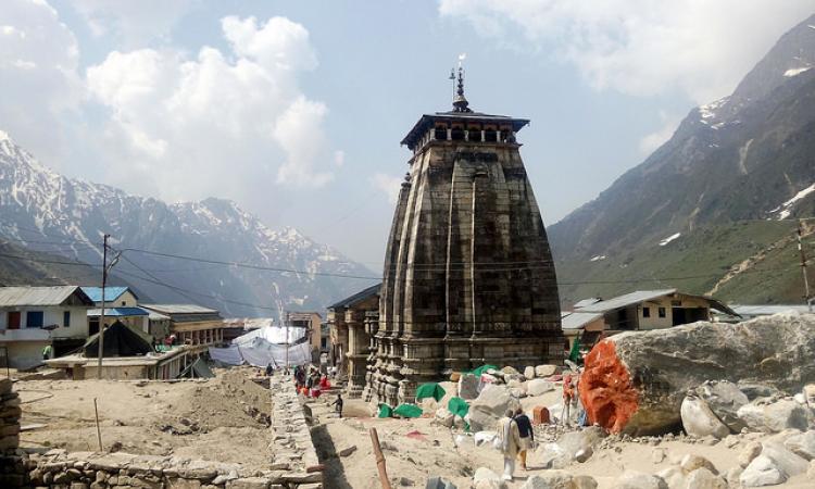 केदारनाथ मन्दिर का निर्माण कार्य