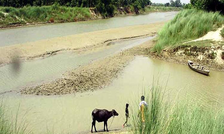 बकुची-अख्तियारपुर में बागमती और लखनदेई का संगम स्थल