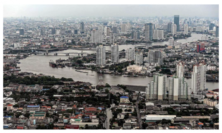 शहरीकरण से प्रभावित नदी बेसिन