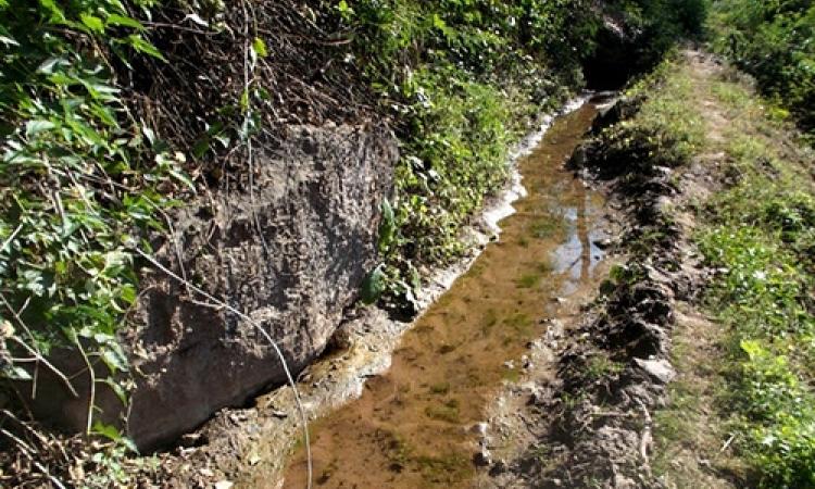 पाट पद्धति सिंचाई के लिये बनाई गई नाली