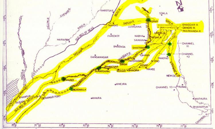 Saraswati river map