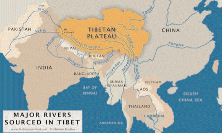 तिब्बत में प्रमुख नदियाँ