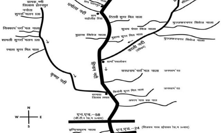 hindon river map