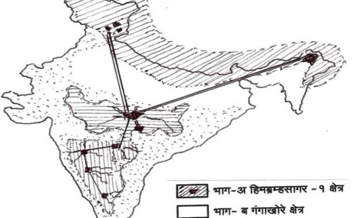 स्वाभाविक रचना एवं जल स्रोत और जल विभाजन की स्थितियाँ